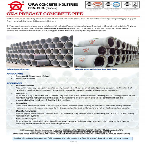 OKA Precase Concrete Pipes